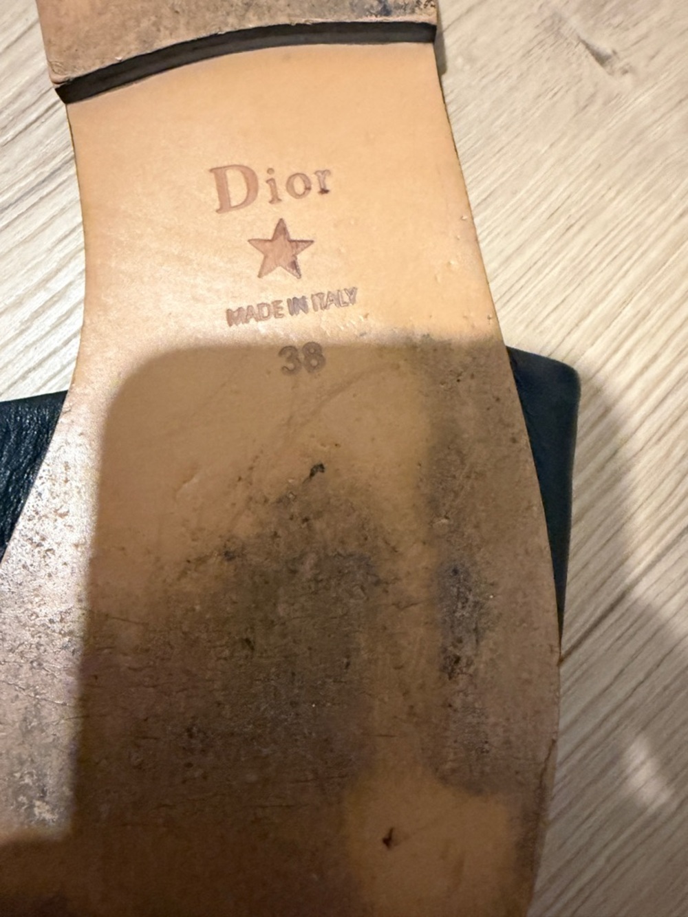 Dior Women’s Black and Gold Slide Sandals size 8 - Picture 3 of 3